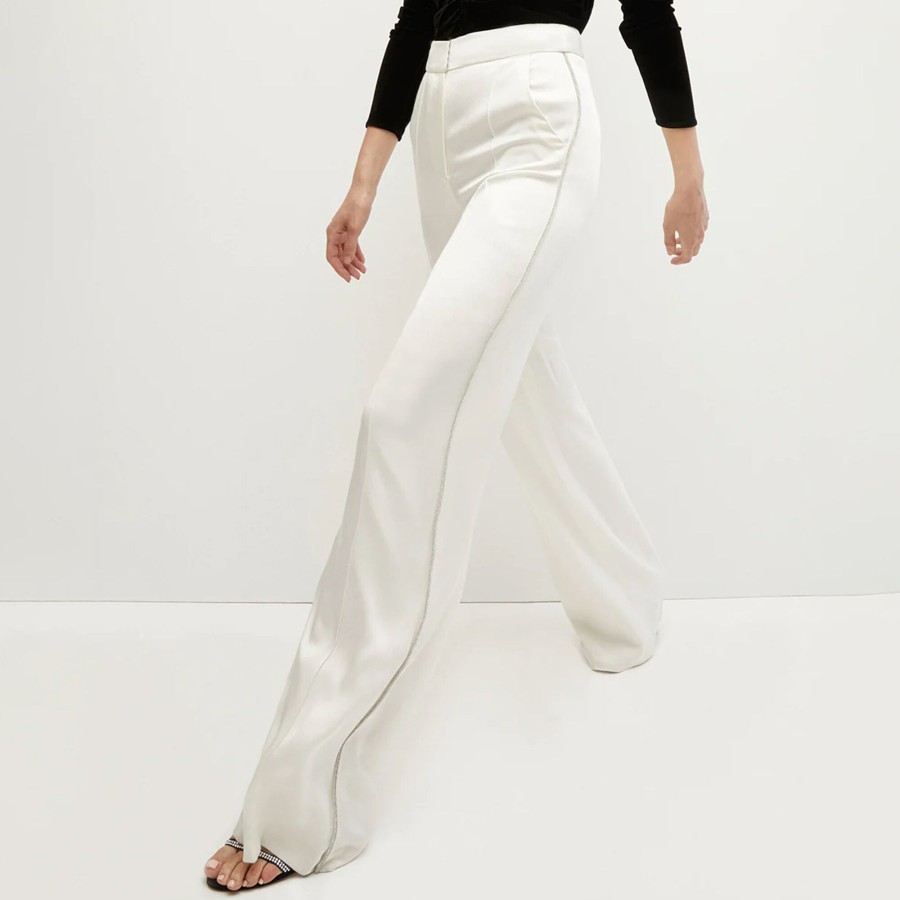 Clothing Veronica Beard | Millicent Evening Pant Winter White