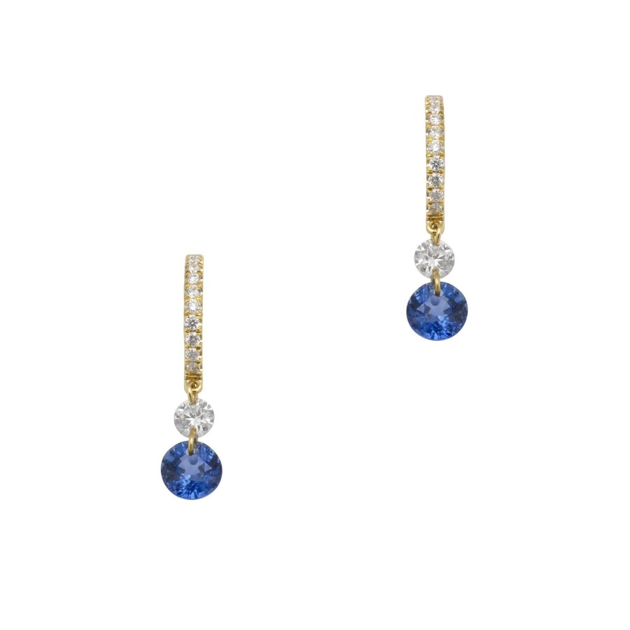 Jewelry Raphaele Canot | Diamond And Sapphire Drop Earrings Blue/Gold