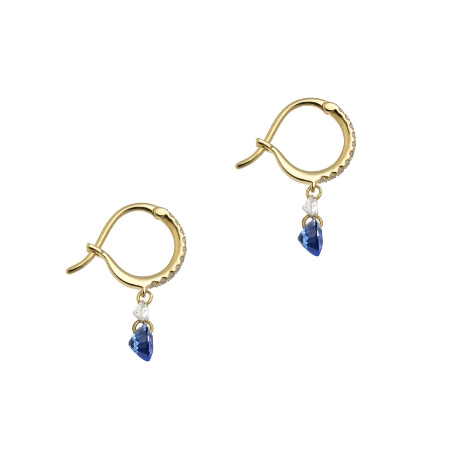Jewelry Raphaele Canot | Diamond And Sapphire Drop Earrings Blue/Gold