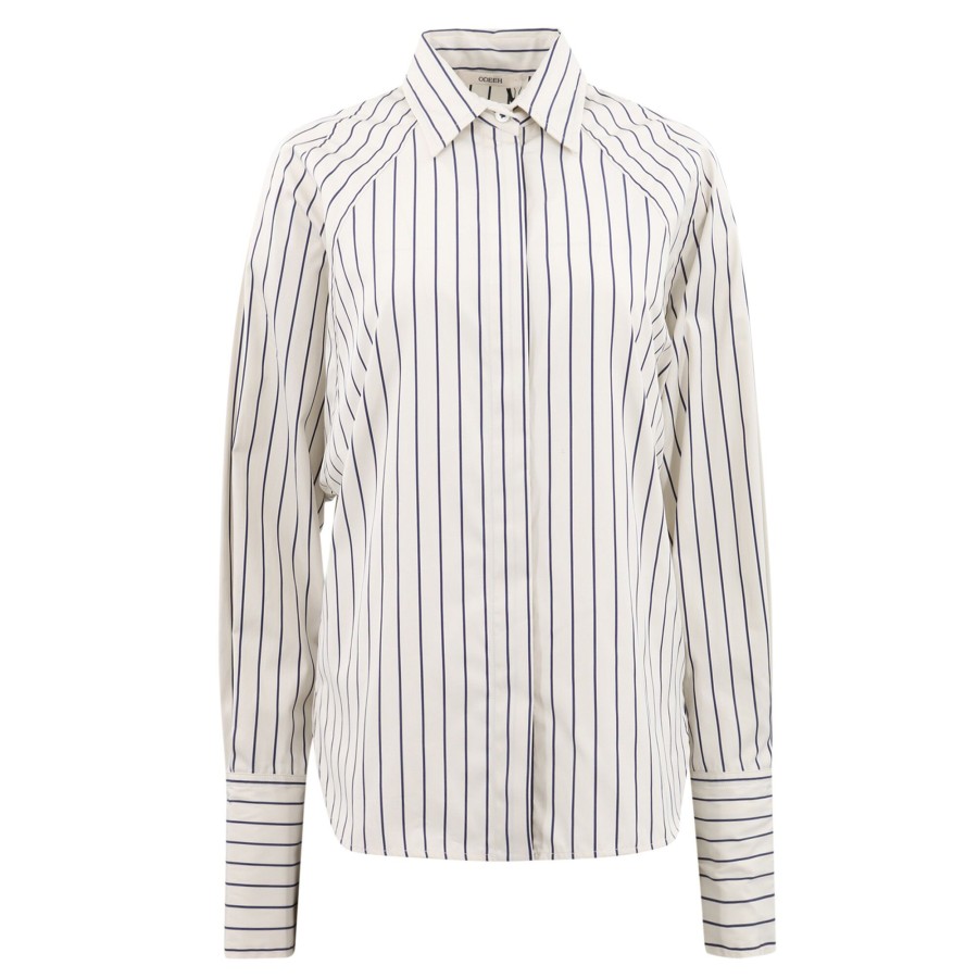 Clothing Odeeh | Bold Stripe Shirt Milk