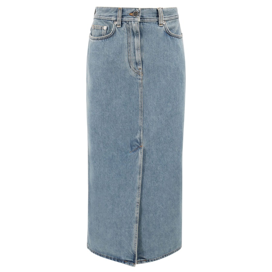 Clothing Loulou Studio | Rona Organic Denim Skirt Washed Light Blue