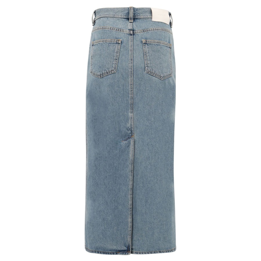 Clothing Loulou Studio | Rona Organic Denim Skirt Washed Light Blue