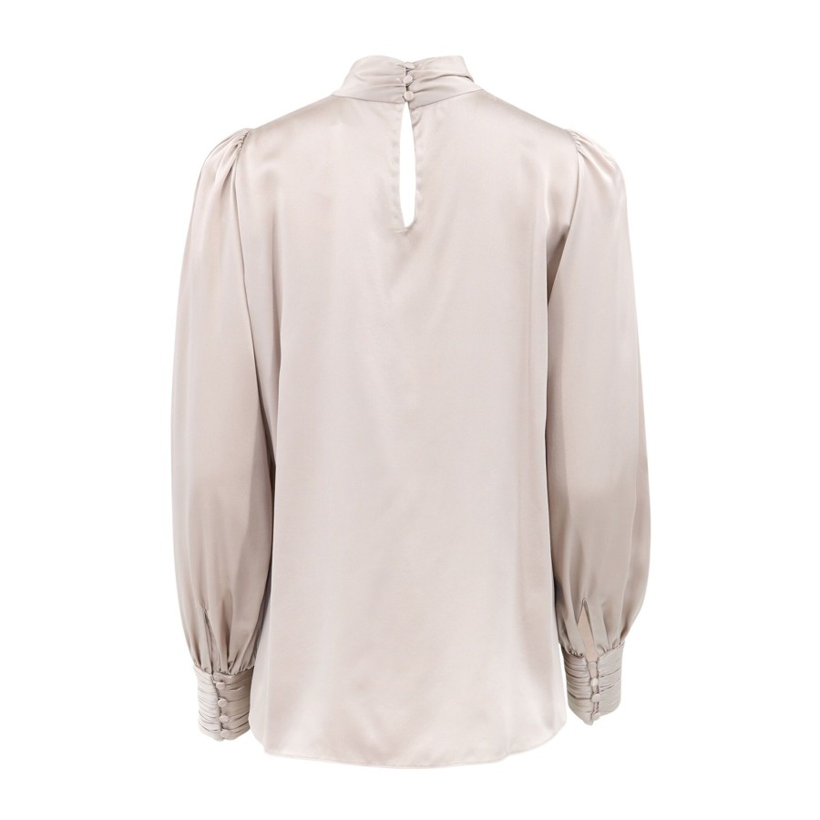 Clothing Cinq à Sept | Brigette Silk Blouse Oyster