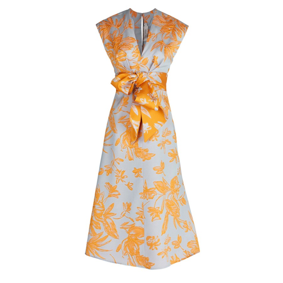 Clothing Silvia Tcherassi | Toledo Dress Apricot/Silver