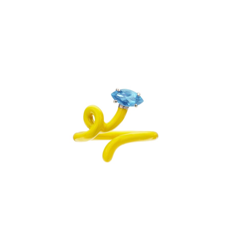 Jewelry Bea Bongiasca | Baby Vine Tendril Ring Yellow