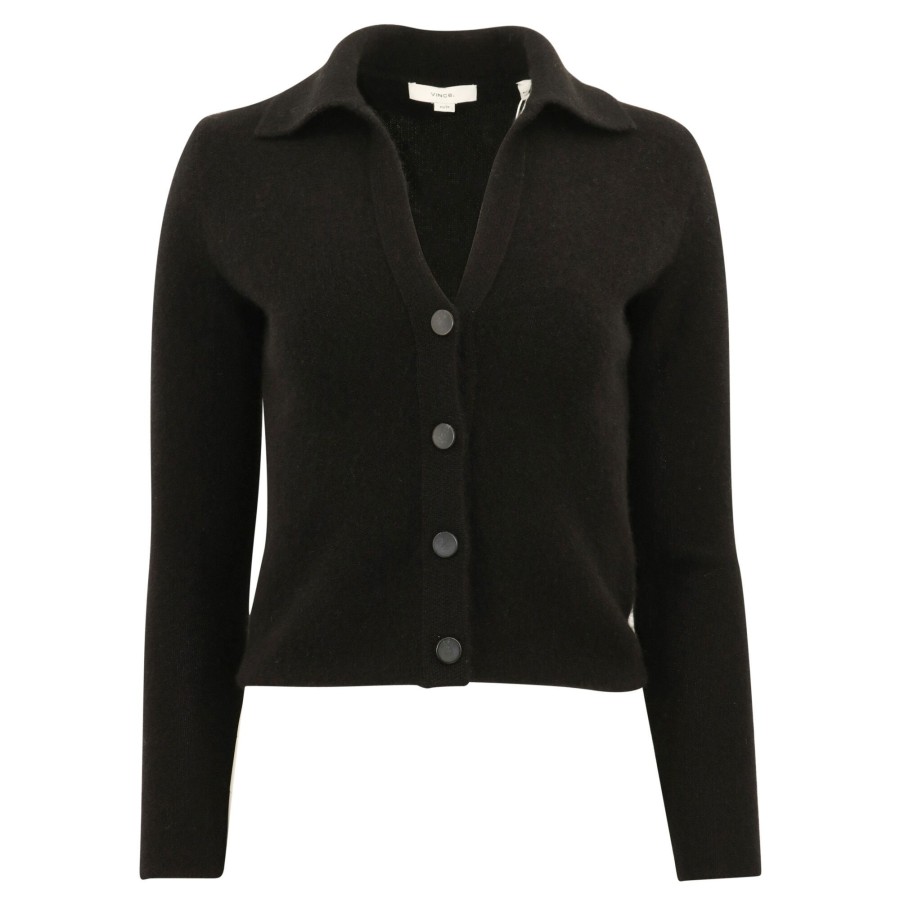 Clothing Vince | Polo Button Cardigan Sea Quartz (Out Of Stock)