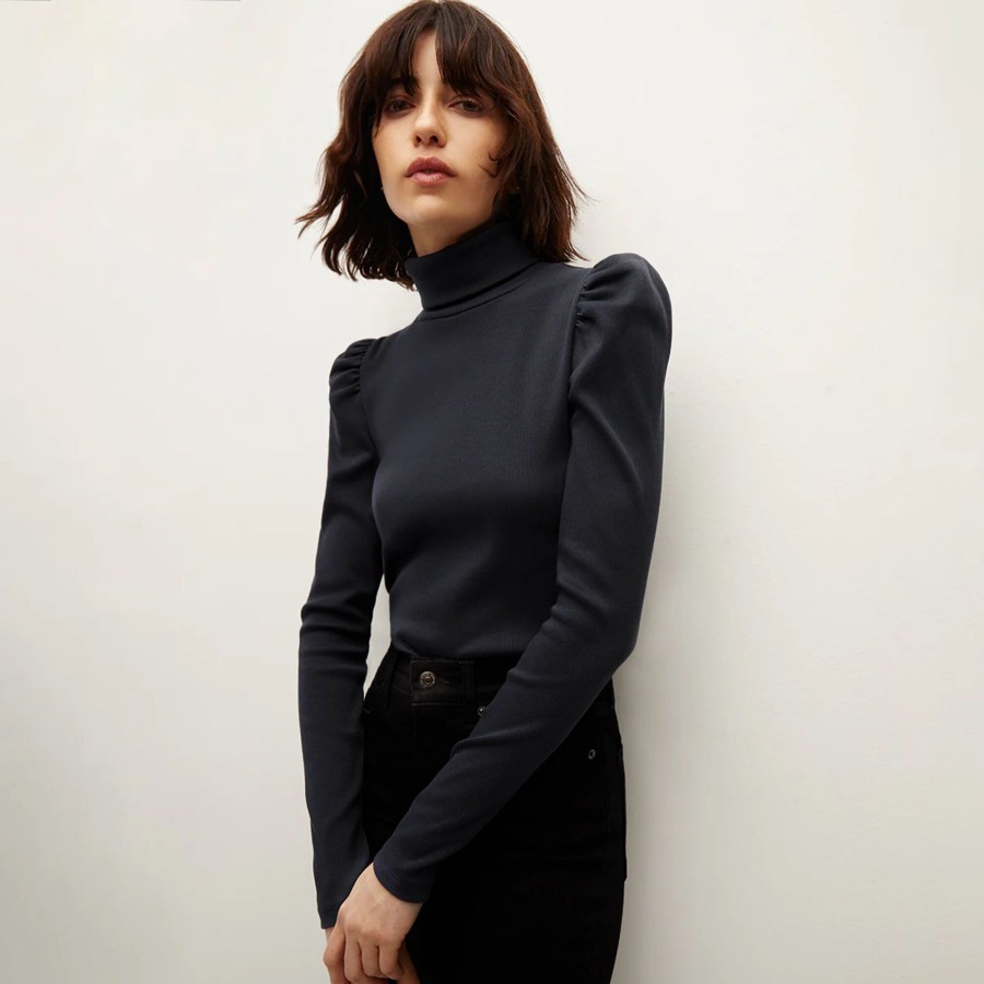 Clothing Veronica Beard | Cedar Turtleneck Black