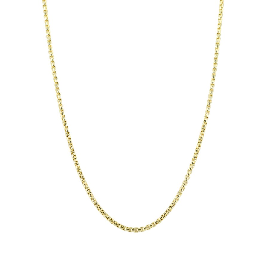 Jewelry Zofia Day | Hollow Rounded Box Chain 14K