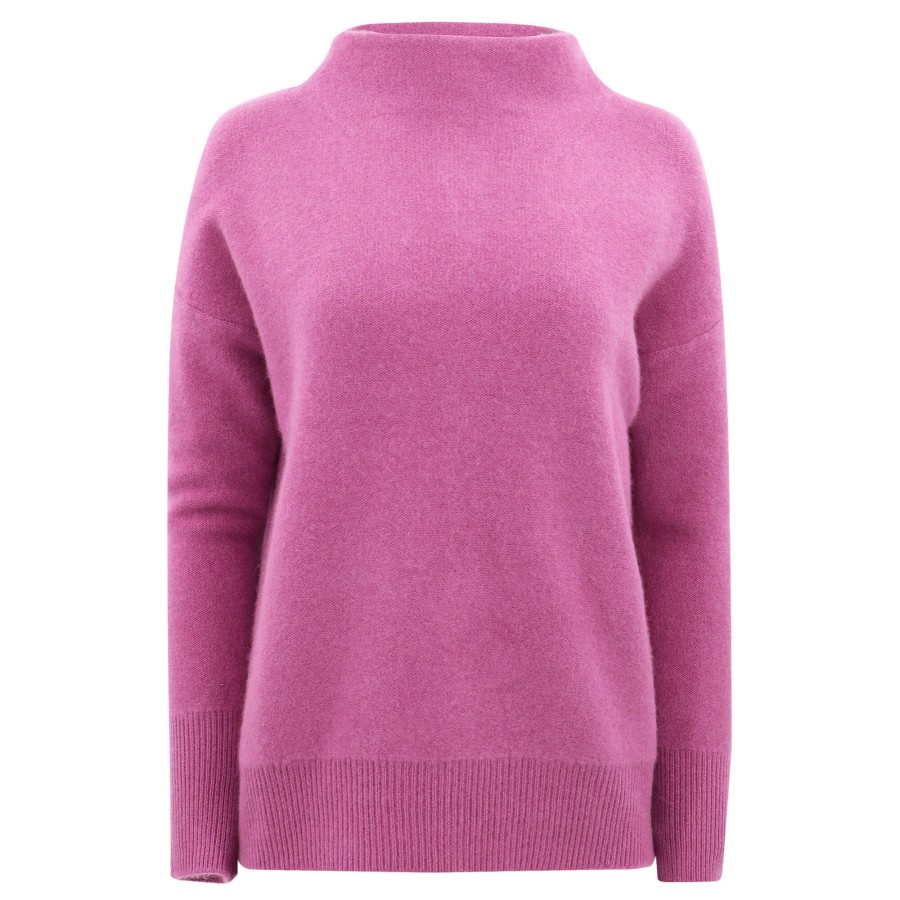 Clothing Vince | Plush Cashmere Funnel Neck Sweater Charcoal