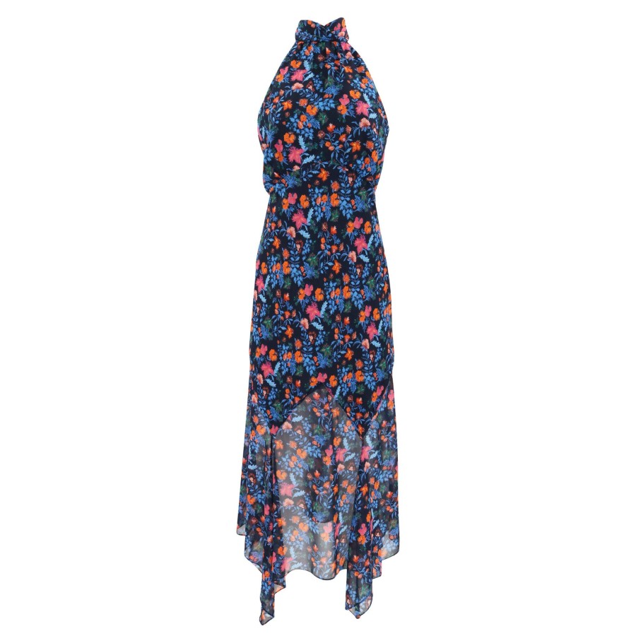 Clothing Saloni | Lila Dress Floral Midnight