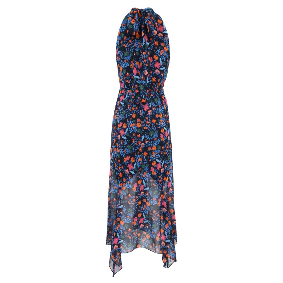 Clothing Saloni | Lila Dress Floral Midnight