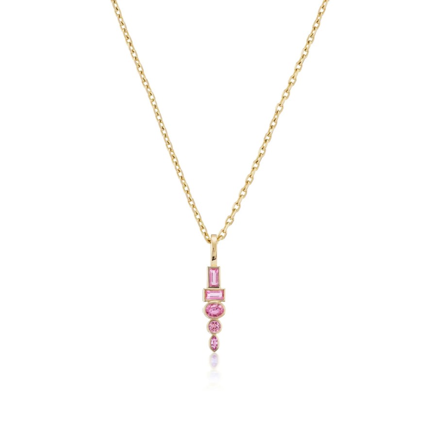 Jewelry Sorellina | Monroe Totem Pendant Necklace Pink