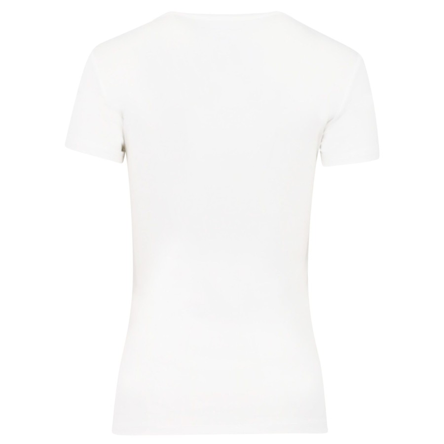 Clothing Majestic Filatures | Short Sleeve Crew Neck Tee Blanc
