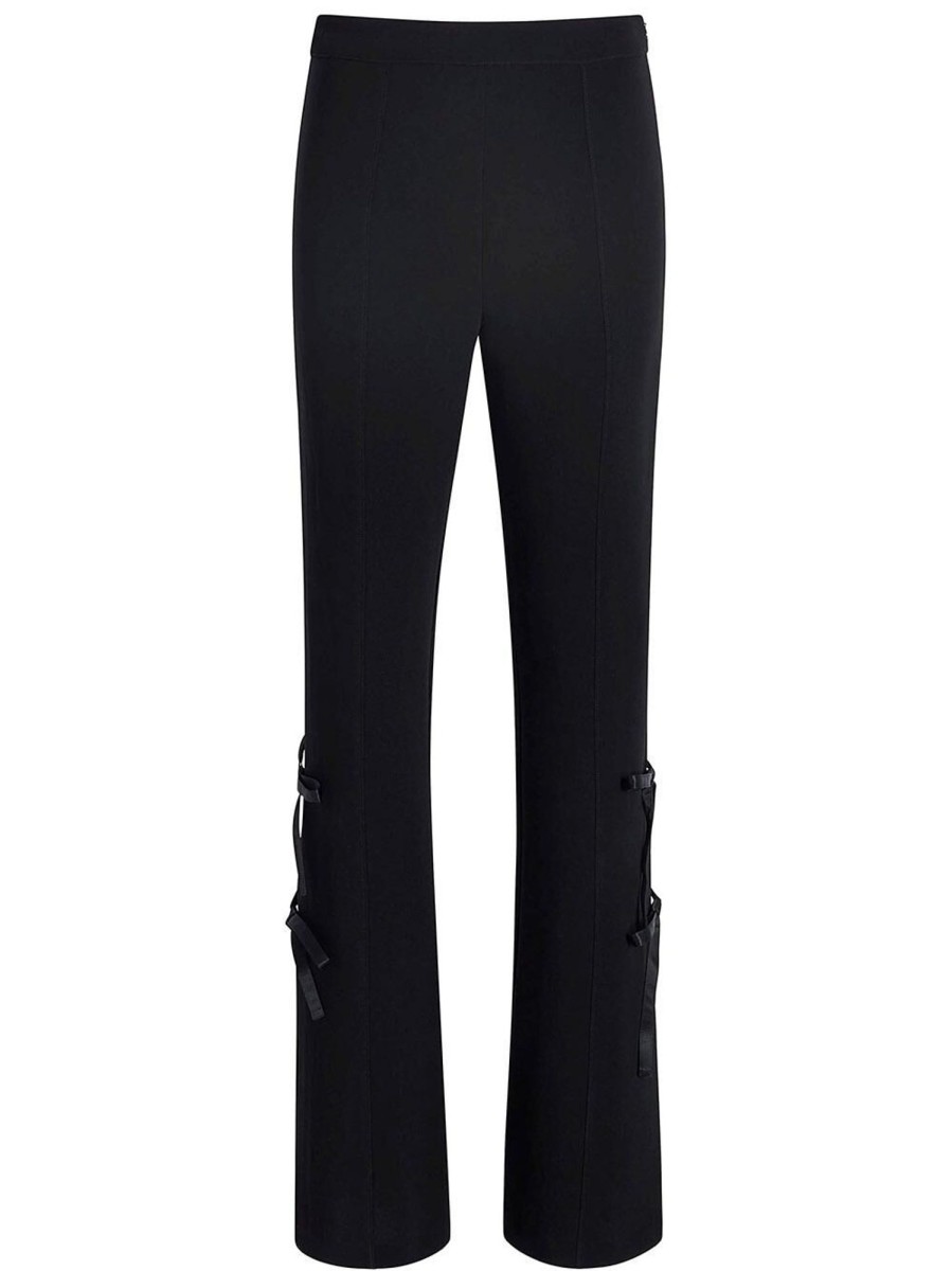 Clothing Cinq à Sept | Marina Full-Length Side-Tie Crepe Pants Black