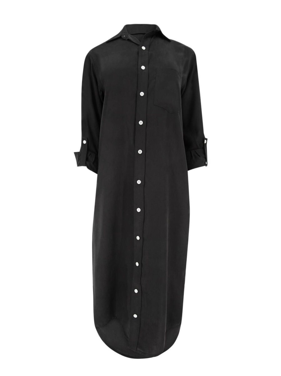 Clothing Emily Phillips | Tencel Midi Dress Black