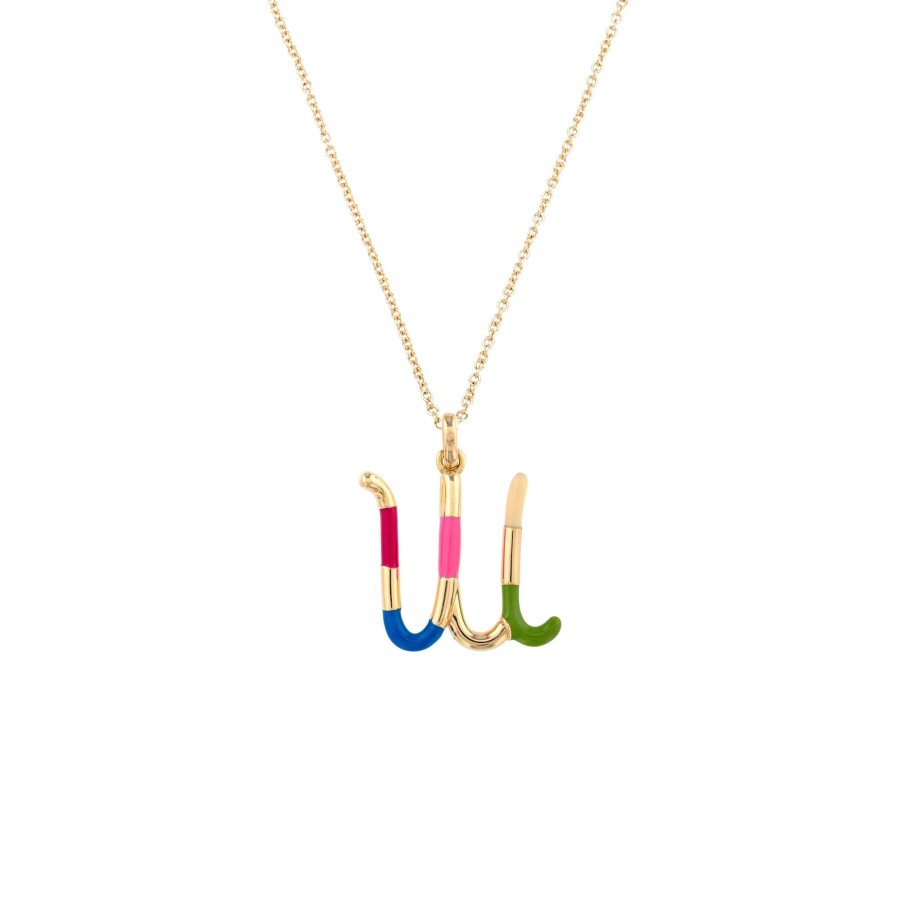 Jewelry Bea Bongiasca | Letter W Charm Necklace Multi