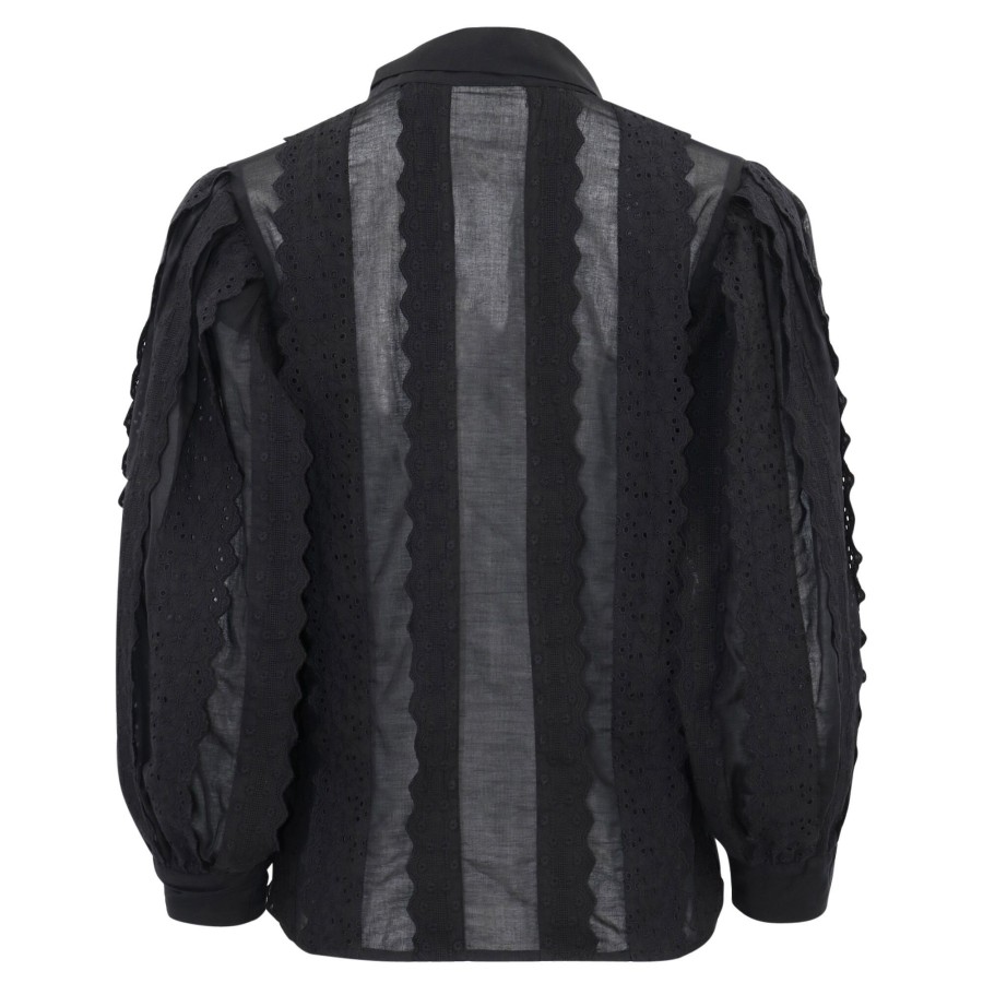 Clothing Hope for Flowers | Applique Blouse Black