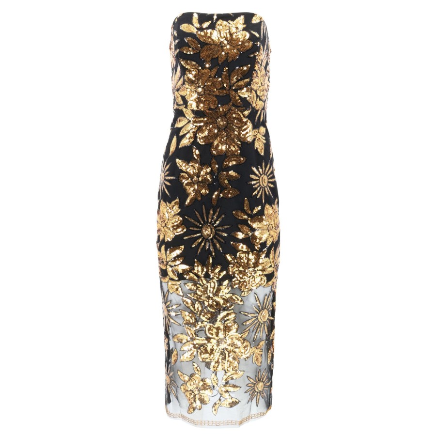 Clothing Milly | Kait Holiday Nights Sequins Dress Gold Multi