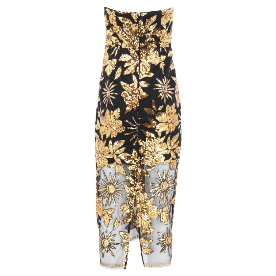 Clothing Milly | Kait Holiday Nights Sequins Dress Gold Multi