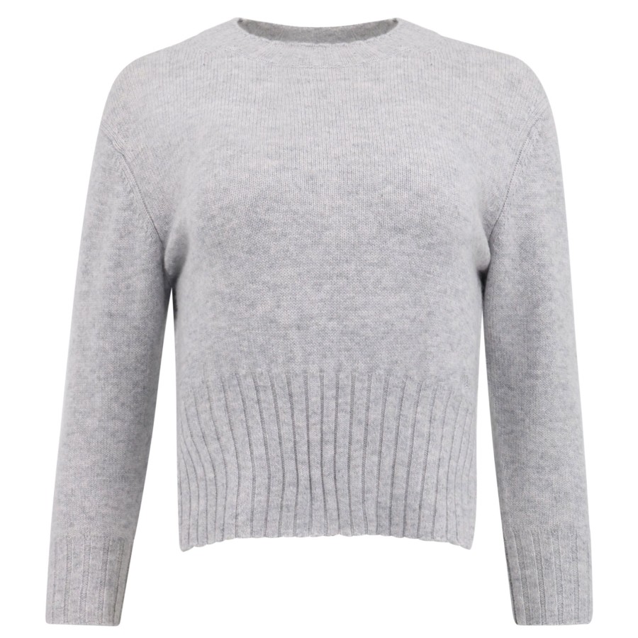 Clothing Loulou Studio | Mora Crop Cashmere Sweater Black (Out Of Stock)