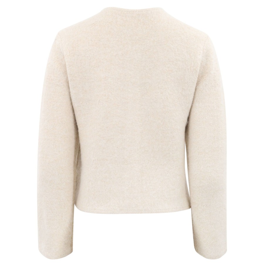 Clothing Derek Lam 10 Crosby | Keene Crewneck Cardigan Oat Gold