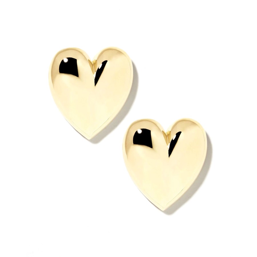 Jewelry Jennifer Fisher | Puffy Heart Earrings Gold