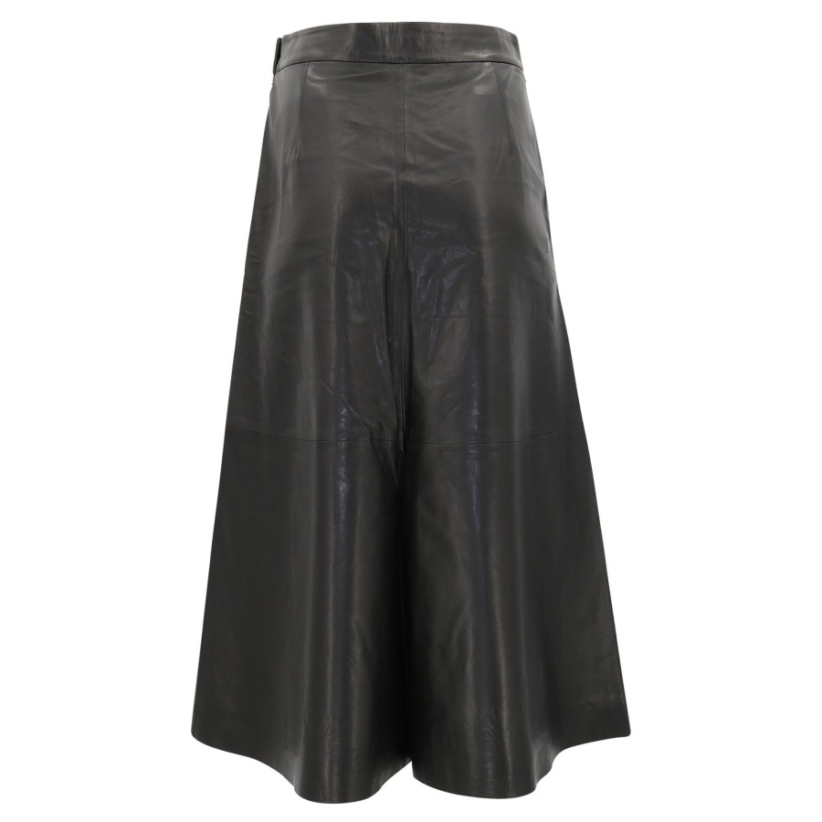 Clothing Citizens of Humanity | Aria Seamed Leather Skirt Black