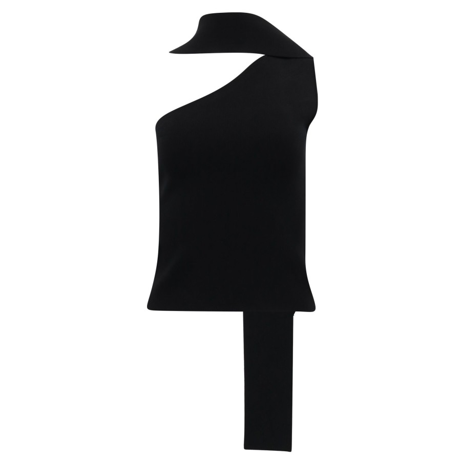 Clothing Adam Lippes | One Shoulder Top Black