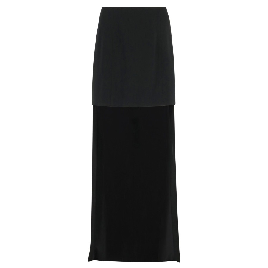 Clothing Hellessy | Riahn Mini Skirt With Back Train Black