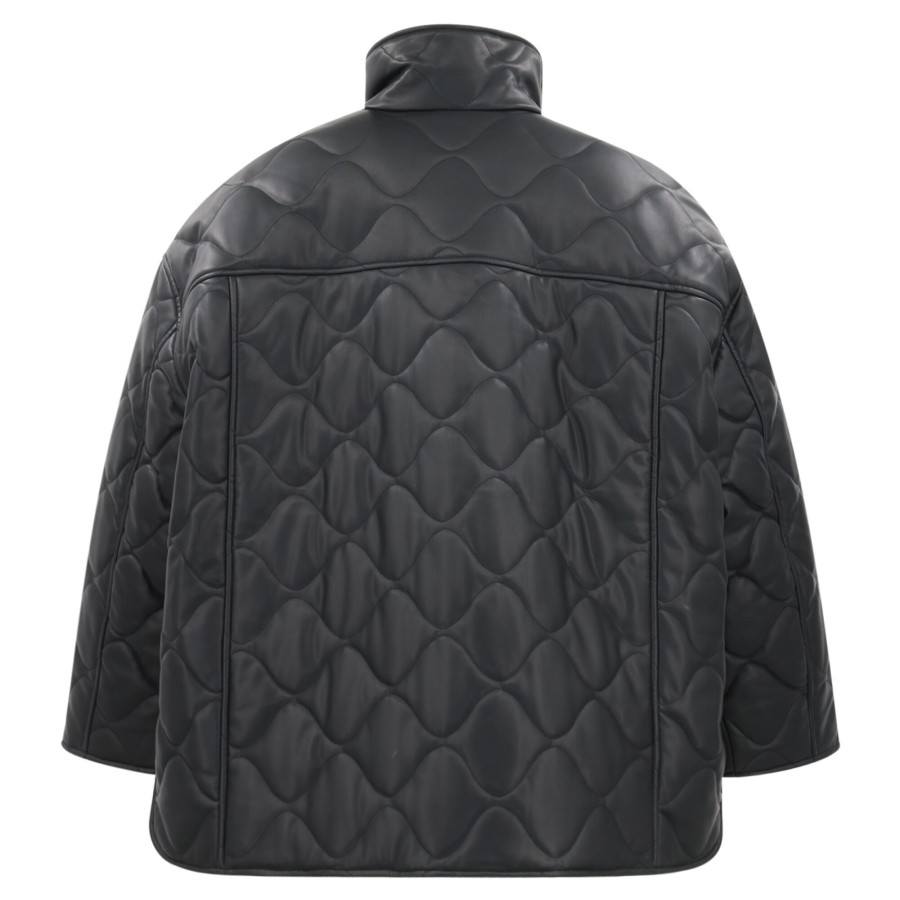 Clothing LaMarque | Verina Faux Leather Quilted Coat Black