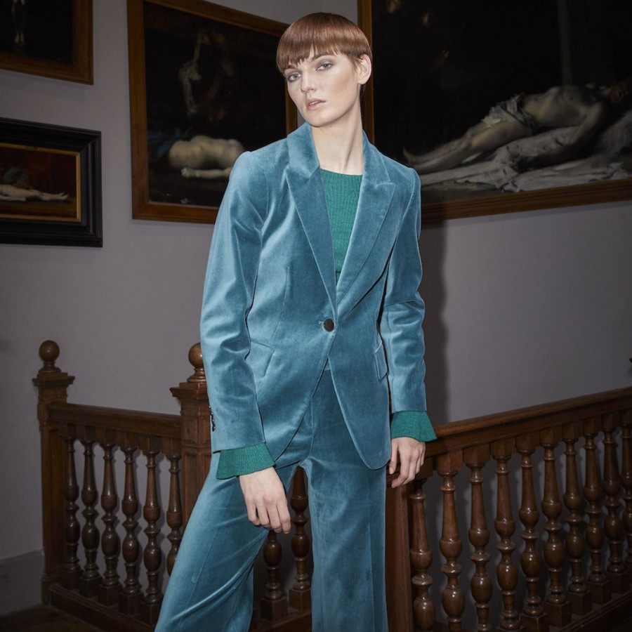 Clothing Kobi Halperin | Nile Flare Velvet Pants Sea Moss