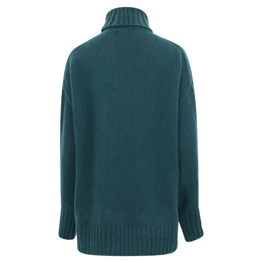 Clothing Another Tomorrow | Oversized Turtleneck Petrol