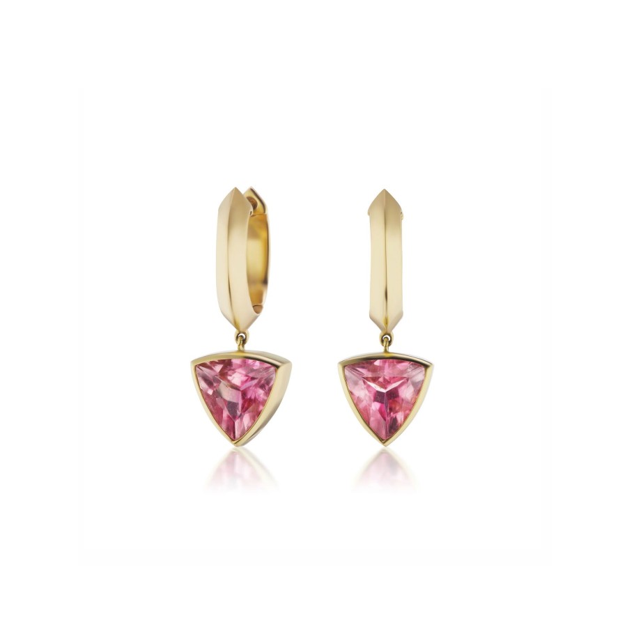 Jewelry Sorellina | Pietra Gemsonte Huggie Earrings Garnet