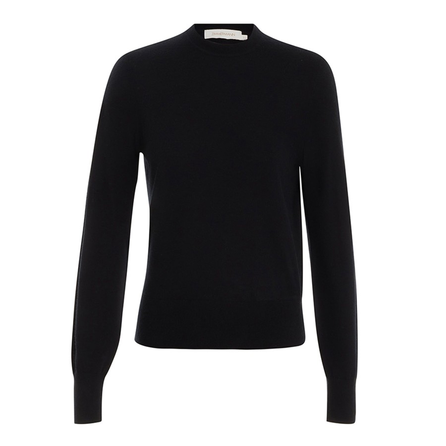 Clothing Zimmermann | Classic Crew Neck Sweater Black