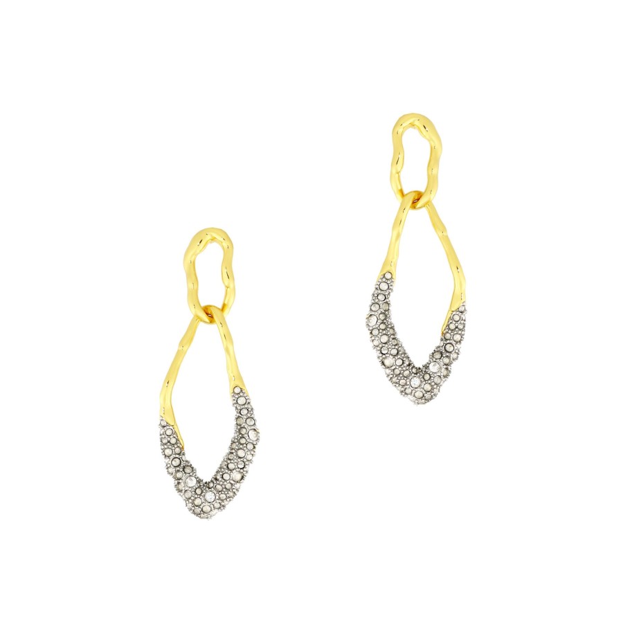 Jewelry Alexis Bittar | Solanales Double Link Post Earrings 14K Gold/Rhodium