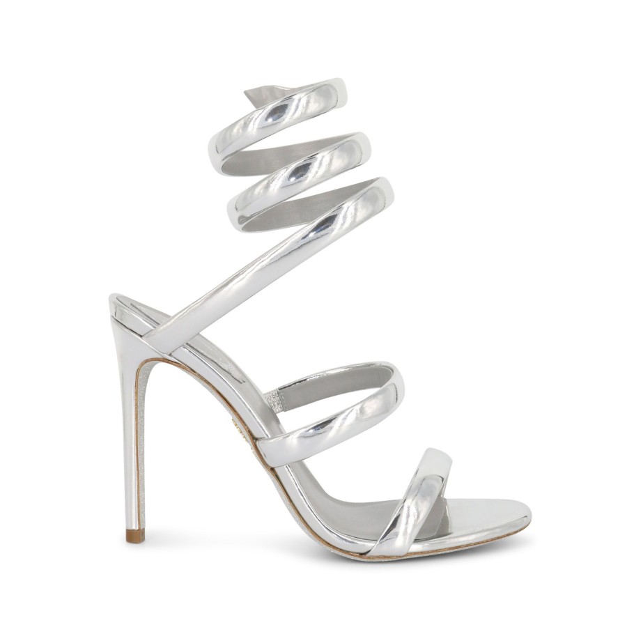 Shoes Rene Caovilla | Cleo 105Mm Sandals Silver