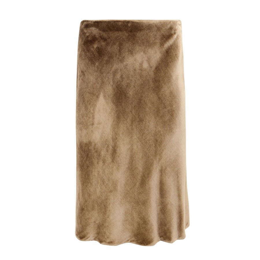 Clothing Vince | Velvet Slip Skirt Gold Shadow