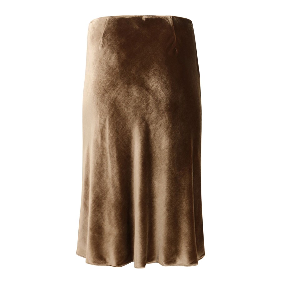 Clothing Vince | Velvet Slip Skirt Gold Shadow