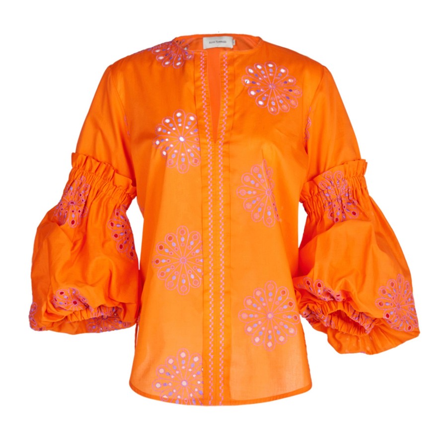 Clothing Silvia Tcherassi | Lucaya Blouse Orange/Lilac