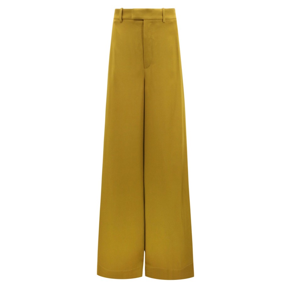 Clothing Saint Laurent | Wide-Leg Pant Vert Mousse