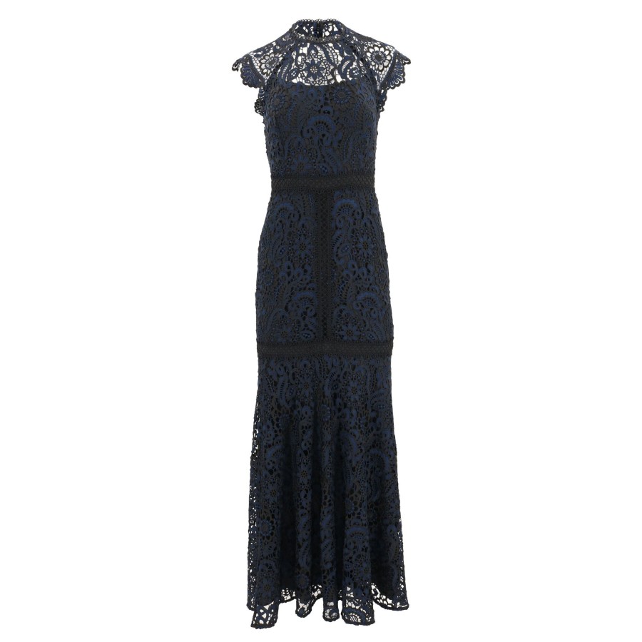 Clothing Shoshanna | Carlotta Dress Jet/Navy
