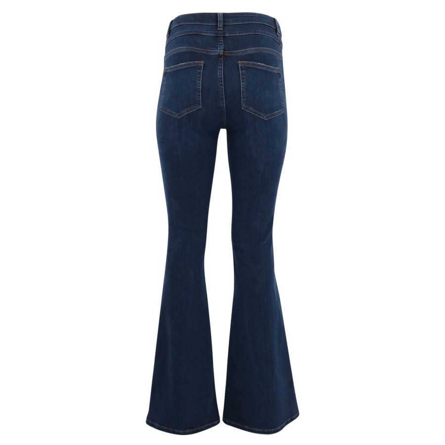 Clothing Frame | Double Waist Band High Flare Jean Majesty