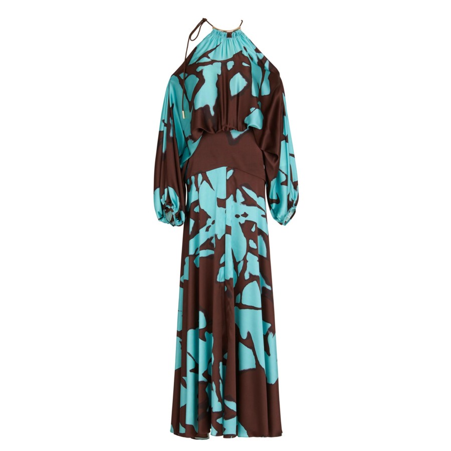 Clothing Silvia Tcherassi | Bahar Dress Celeste Cacao