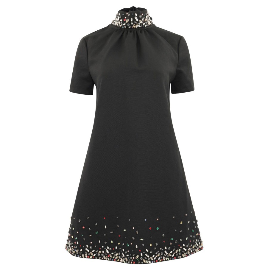 Clothing Staud | Mini Ilana Dress Black/Silver
