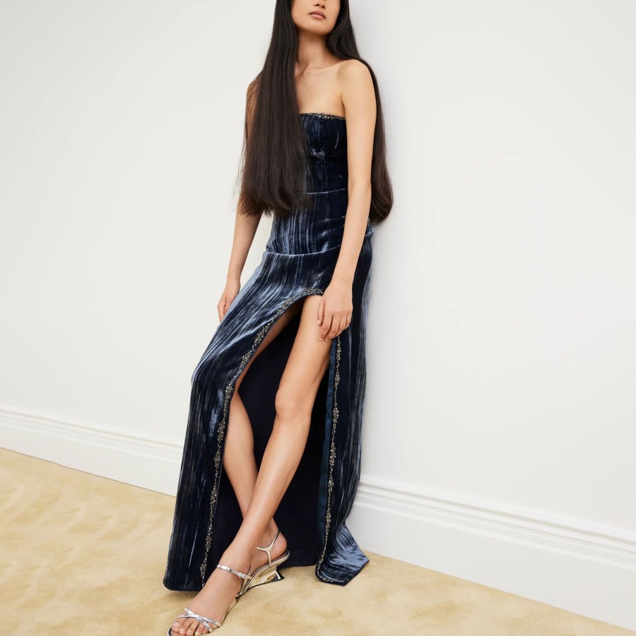 Clothing Cinq à Sept | Eponine Gown Peacock Blue
