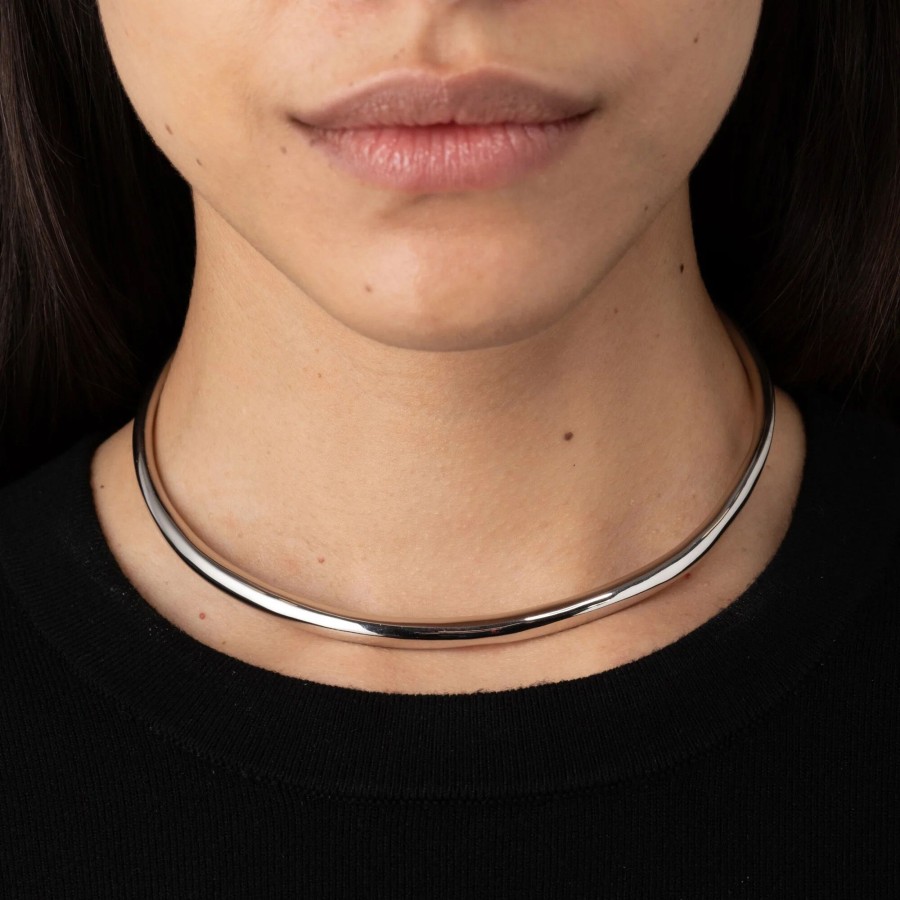 Jewelry Alexis Bittar | Thin Collar Necklace Rhodium