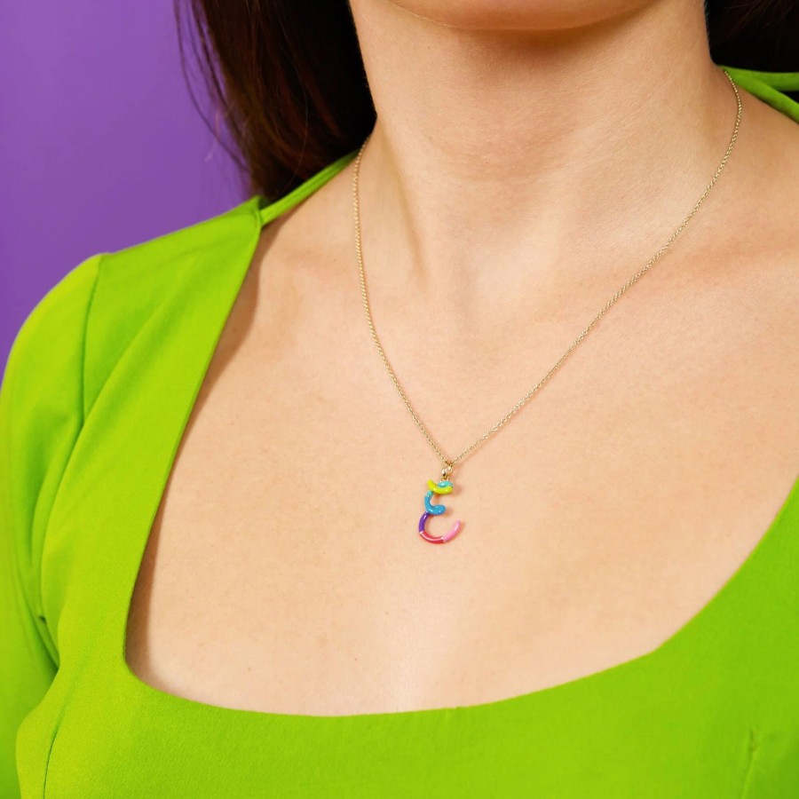 Jewelry Bea Bongiasca | Letter E Charm Necklace Multi