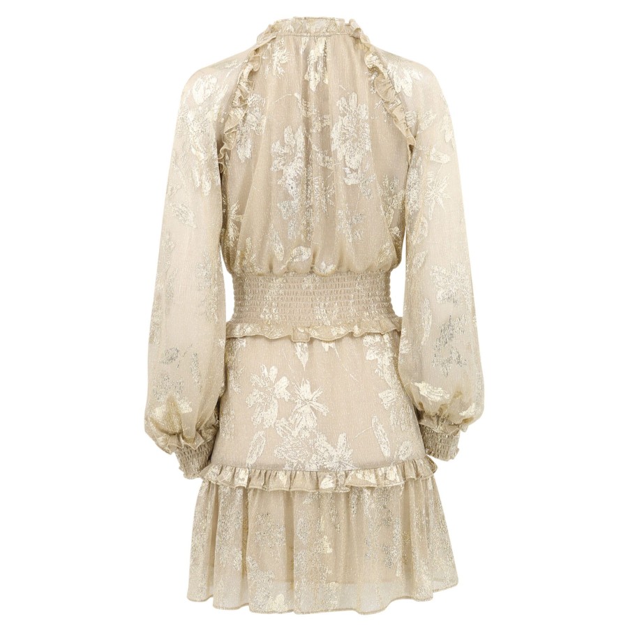 Clothing Gilner Farrar | Raquel Gold Metallic Dress Royale Gold