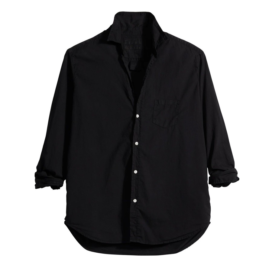 Clothing Frank & Eileen | Eileen Relaxed Featherweight Button-Up Shirt Black