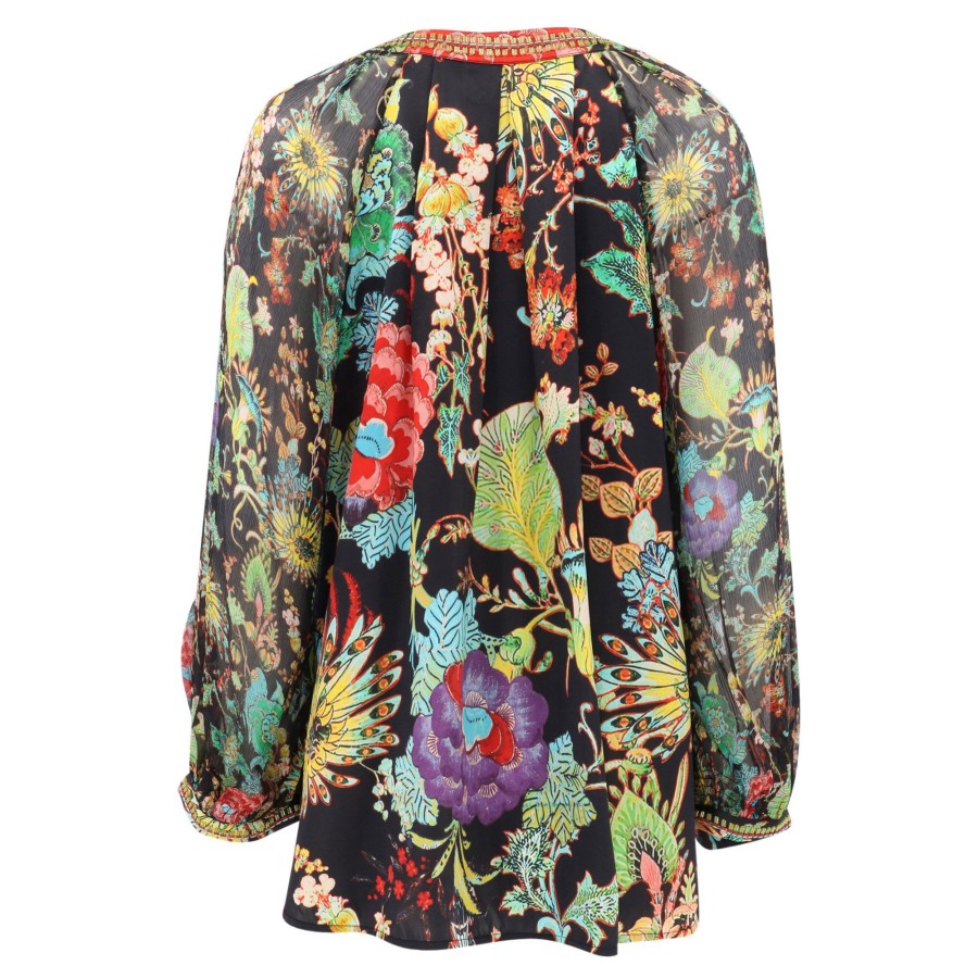 Clothing Figue | Cristina Beaded Print Top Tigerlily Multi Black